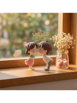 eCraftIndia - Cute Romantic Kissing Couple Statue Showpiece