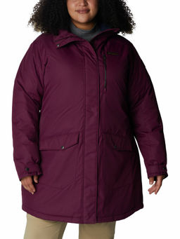 Columbia - Womens Maroon Omni-Heat Reflective Suttle Mountain Long Insulated Jacket