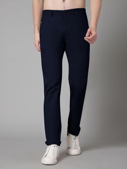Cantabil - Navy Blue Solid Trouser