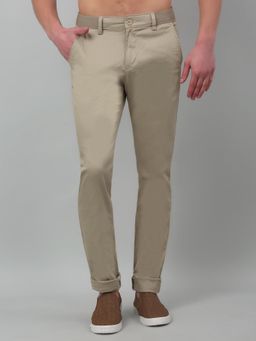 Cantabil - Beige Solid Trouser