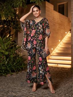 Label Kanupriya - Black Anaar Print Festive Co-Ord Set