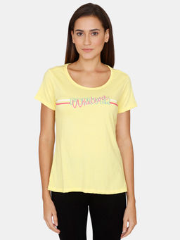 Zivame - Rosaline U&I Knit Cotton Top - Goldfinch - Yellow