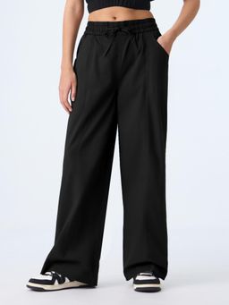 The Souled Store - Black Noir Straight Women Trouser