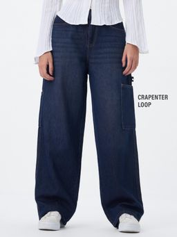 The Souled Store - Carpenter Denim Midnight Women Wide Leg Jeans