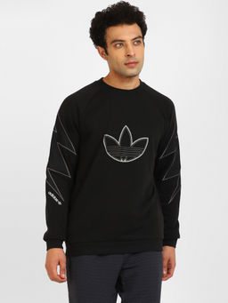 adidas Originals - LIGHTNING CREW Black Casual Sweatshirt