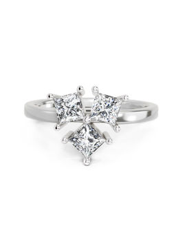 Sparkles - White Gold Lab Grown 3 Diamond 1.05Ct 14Kt Ring