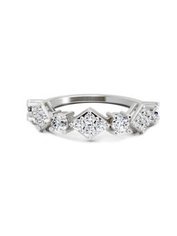 Sparkles - White Gold Lab Grown 16 Diamond 0.81Ct 14Kt Ring
