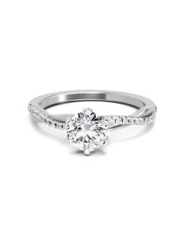 Sparkles - White Gold Lab Grown 25 Diamond 0.9Ct 14Kt Twisted Ring