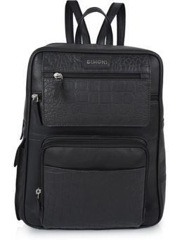 Cimoni - Unisex Solid Black Backpack