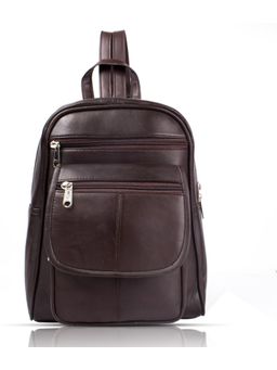 Cimoni - Unisex Solid Brown Backpack