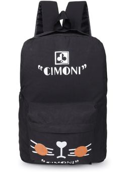 Cimoni - Unisex Printed Black Backpack
