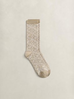 GANT - Women Beige Printed Monogram Socks