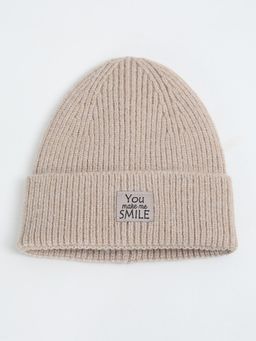 max - Women Knit Beanie-Brown