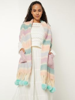 max - Women Colorblock Muffler-Multi-Color