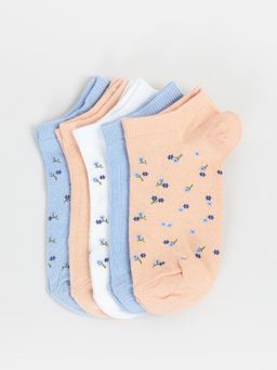 max - Women Patterned Secret Length Socks -(Pack Of 5)