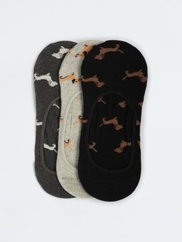 max - Women Patterned No Show Socks - (Pack Of 3)
