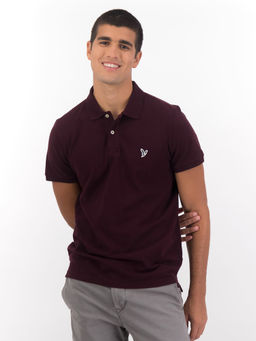American Eagle - Burgundy Slim Flex Polo T-Shirt