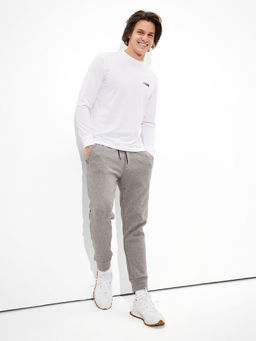 American Eagle - White Solid T Shirt
