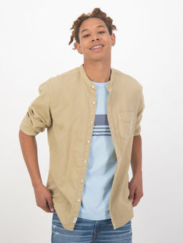 American Eagle - Khaki Solid Casual Shirts