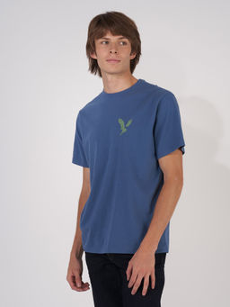 American Eagle - Men Blue Super Soft Graphic T-Shirt