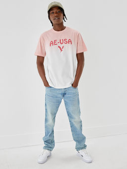 American Eagle - Men Pink Super Soft T-Shirt