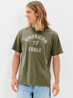 American Eagle - Men Green Super Soft T-Shirt