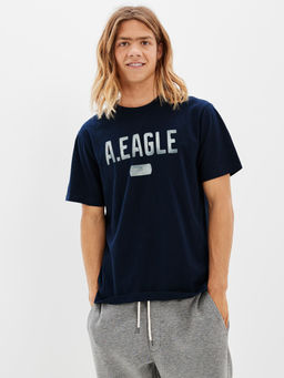 American Eagle - Men Blue Super Soft T-Shirt