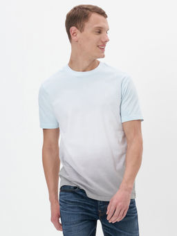 American Eagle - Men Blue Super Soft Dip Dye Ombre T-Shirt