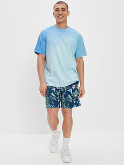 American Eagle - Men Blue Super Soft Dip Dye Ombre T-Shirt