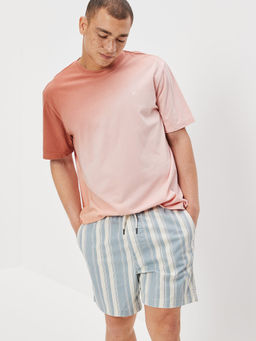 American Eagle - Men Orange Super Soft Dip Dye Ombre T-Shirt