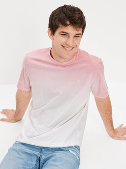 American Eagle - Men Pink Super Soft Ombre T-Shirt