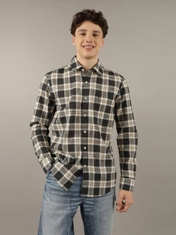 American Eagle - Men Grey Slim Fit Everyday Button Up Shirt