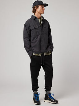 American Eagle - Mens Black 24X7 Shacket