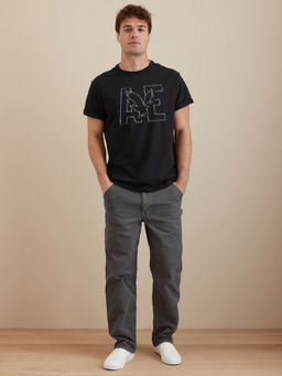 American Eagle - Men Black Super Soft Logo Graphic T-Shirt