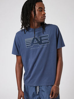 American Eagle - Men Blue 24/7 Graphic T-Shirt