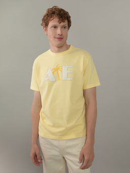 American Eagle - Men's Yellow Logo Graphic T-Shirt
