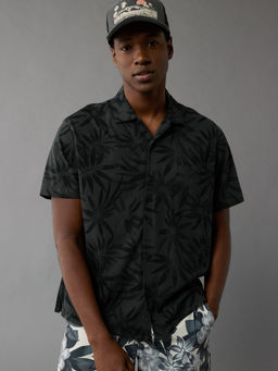 American Eagle - Men Black Printed Poolside Shirt