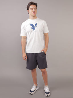 American Eagle - Men Grey Logo Graphic T-Shirt