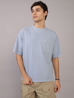 American Eagle - Men Blue Ae Oversized Pocket T-Shirt