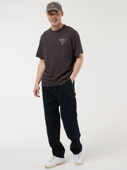 American Eagle - Men Brown Blended Fabric Printed Crew Neck T-Shirt