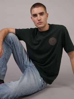 American Eagle - Green Ae Elevated Logo Solid T-Shirt