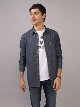 American Eagle - Ae Denim Button-Up Casual Shirt