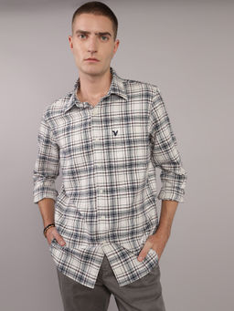 American Eagle - Ae Checkered Slim Fit Everyday Button-Up Casual Shirt