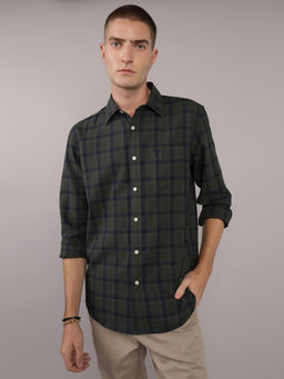 American Eagle - Ae Checkered Slim Fit Everyday Button-Up Casual Shirt