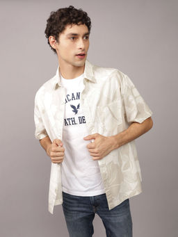 American Eagle - Ae Floral Button-Up Poolside Casual Shirt