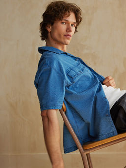 American Eagle - Ae 24/7 Stretch Button-Up Poolside Casual Shirt