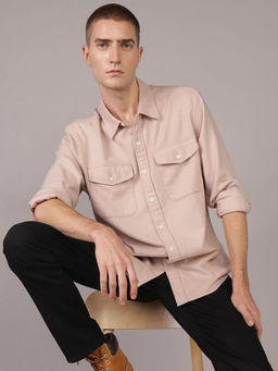 American Eagle - Men Pink Fireside Flannel Shirt