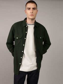 American Eagle - Men Green Fireside Flannel Shirt