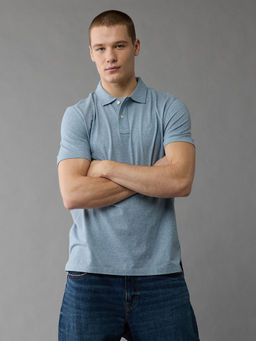 American Eagle - Men Blue Logo Club Polo T-shirt