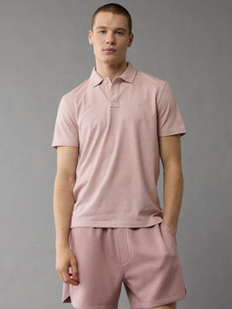 American Eagle - Men Pink Logo Club Polo T-shirt